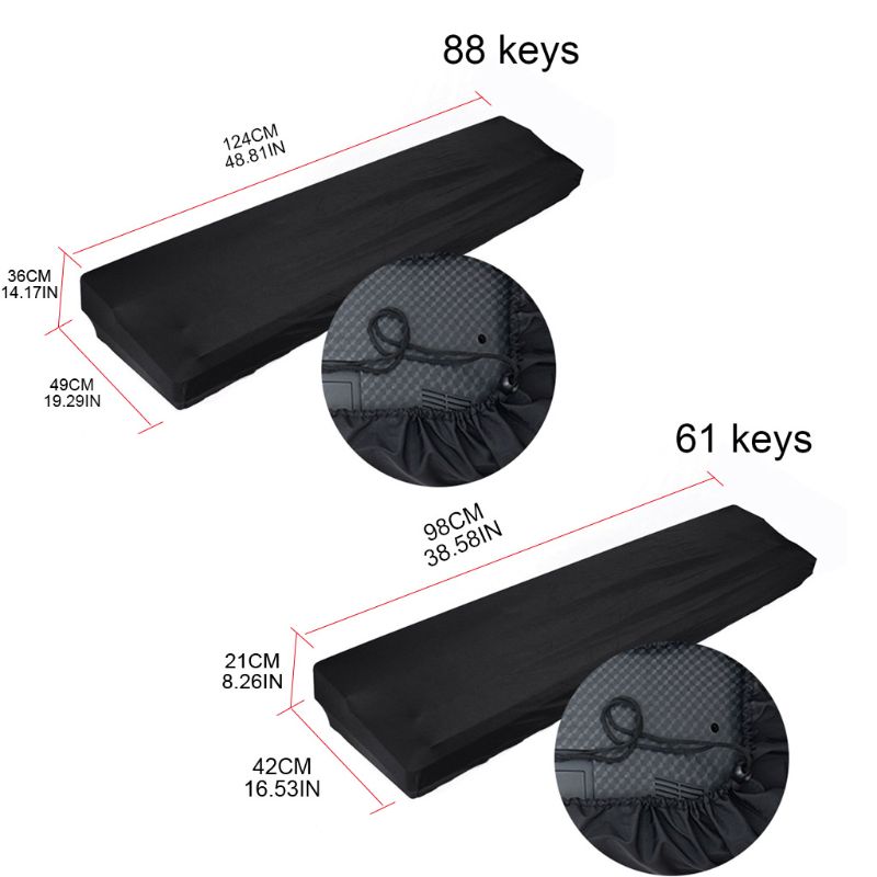 Elektronisk klaver cover keyboard taske vandtæt støvtæt til 61 88 centrale snavs bevis snøre protektor klaver covers
