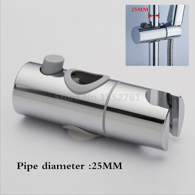 ABS Chrome 18-25 MM Shower Pipe Adjustable Bracket Holder Shower Head Mounting Black Brackets Bar Racks Bathroom Product: 25mm