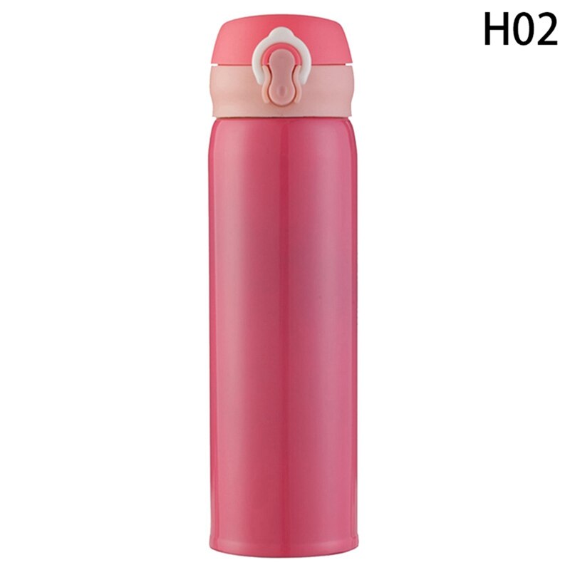500ML 304 Stainless Steel Thermos Bottle Portable Office Business Vacuum Bottle Travel Drink Flask Water Bottle Home Thermocup: H02