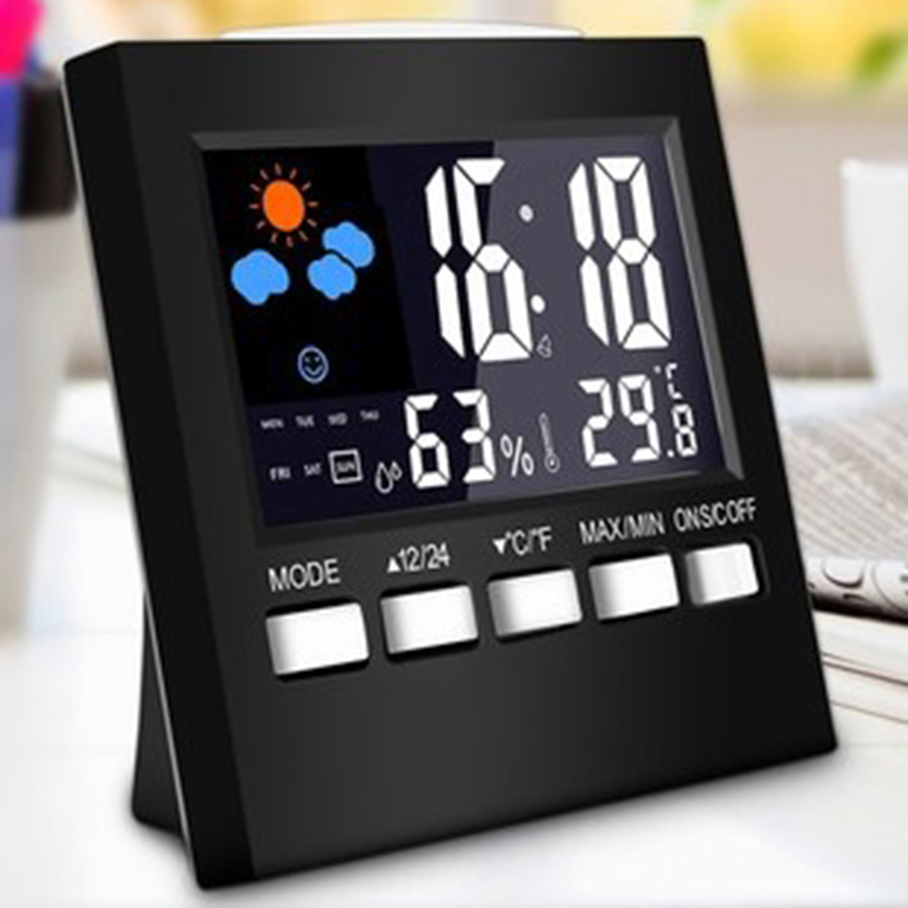 LED Della Proiezione Digitale Stazione Meteo Alarm Clock Temperatura Termometro di Temperatura Senza Fili del Tester di Umidità Desk di Visualizzazione della Data