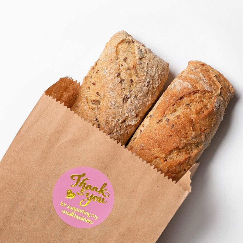 500pcs Thank You for Supporting My Small Business Adhesive Stickers Seal Label for Wedding Party Package Box Decoration