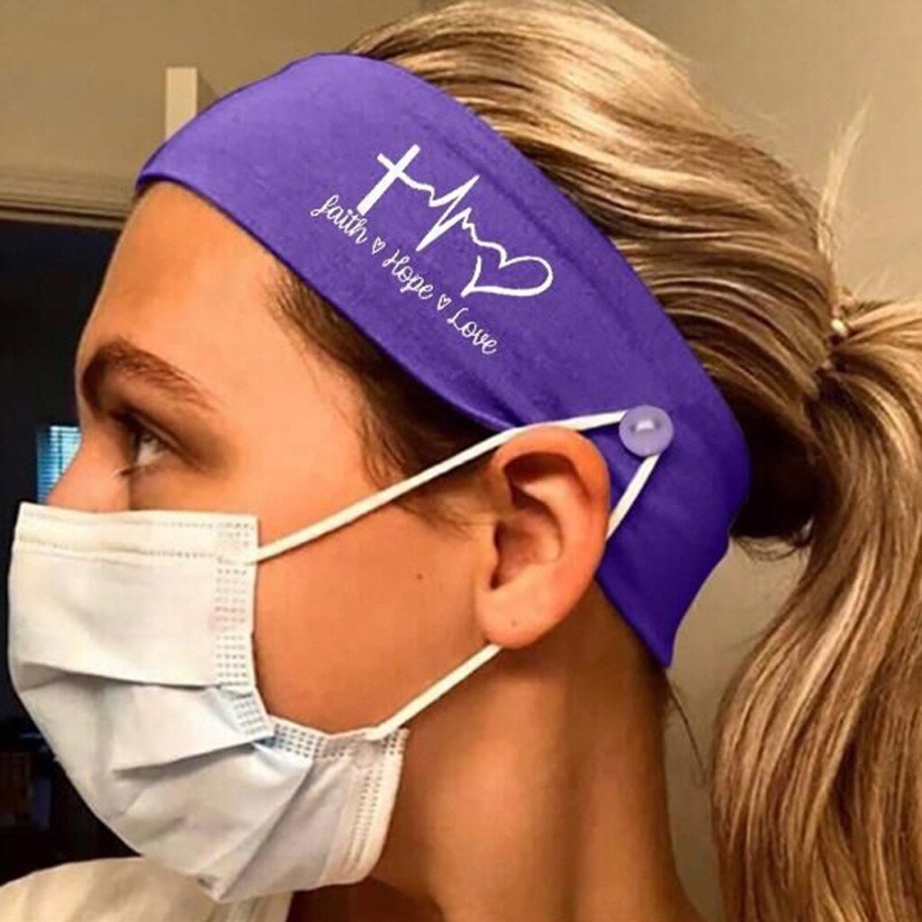 Haarband Mode Effen Haarband Dames Yoga Sport Brief Hoofdband Met Knop Yoga Workout Running Tulband Haar Accessoires