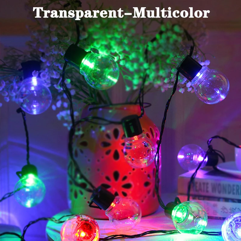 Bombillas G50, luz ambiental, guirnaldas de luces Led, luz Solar para exteriores, de boda, Navidad, decoración del jardín del hogar: Bosque Verde / 0-5 W