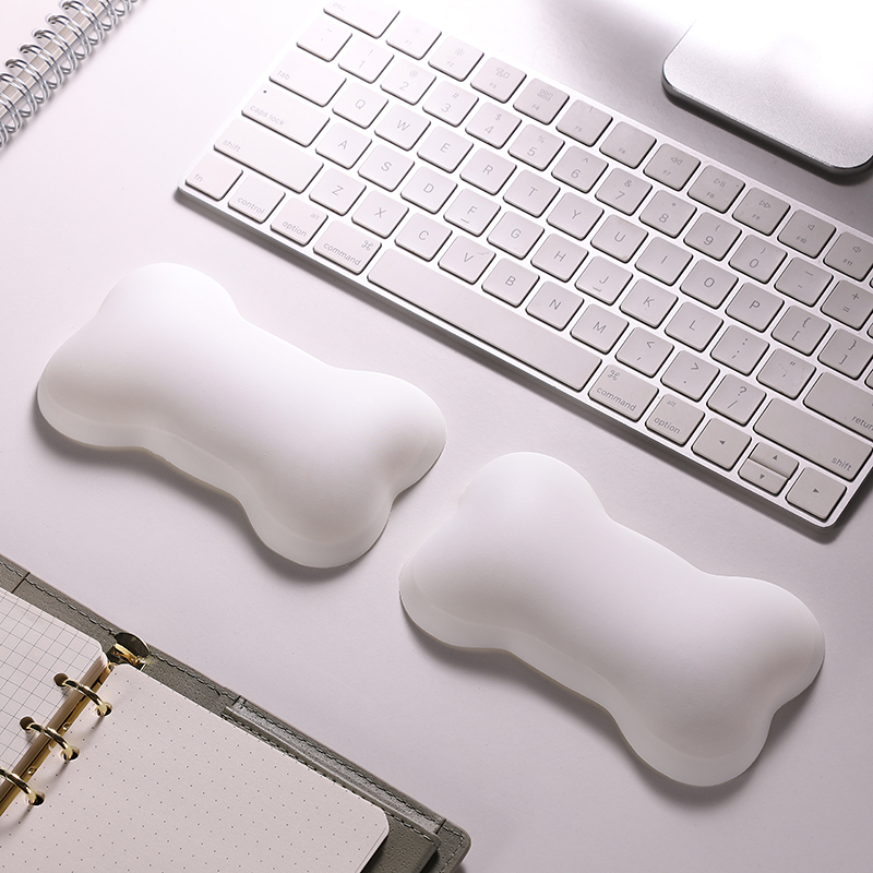 Alfombrilla de ratón bonita, soporte para reposamuñecas, alfombrilla de ratón ergonómica de silicona antideslizante para suministros de oficina, accesorios de decoración de escritorio: Marrón