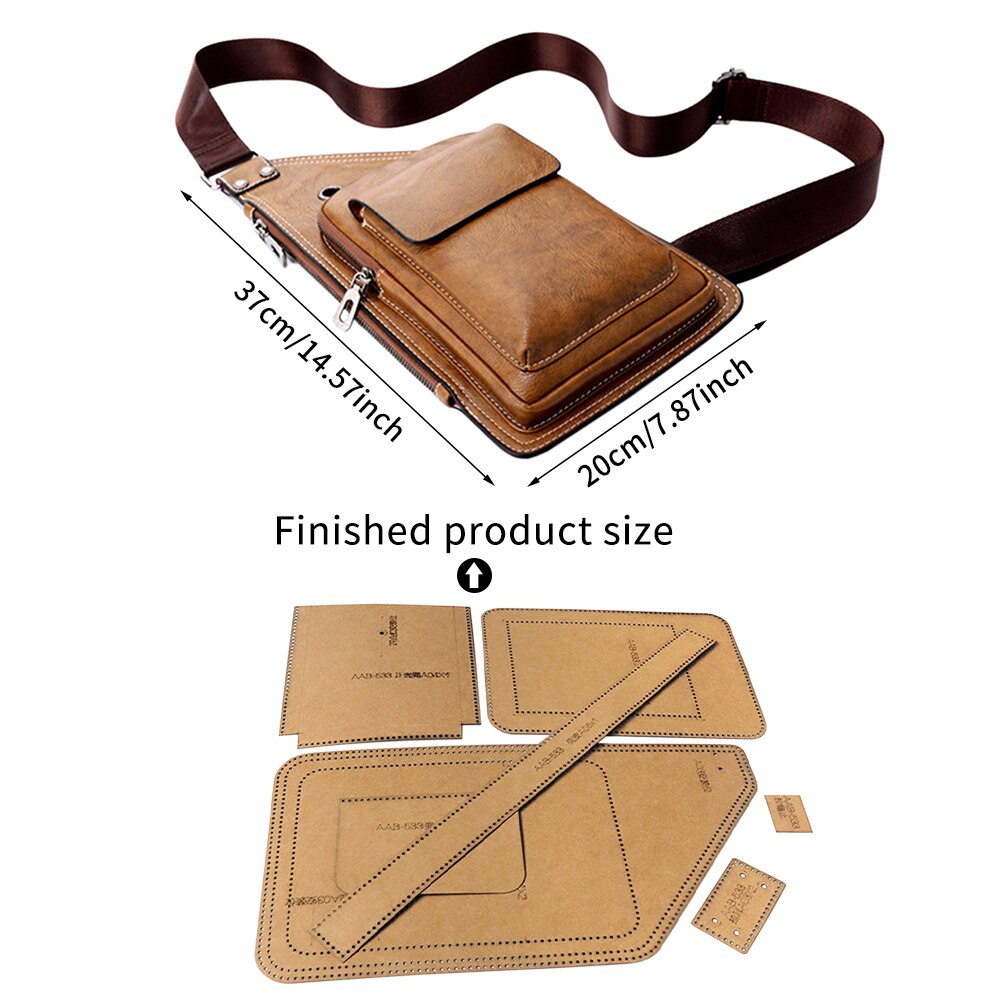 Men Accurate Sewing Pattern Paperboard Solid DIY Handmade Reusable Craft Supply Chest Bag Stencil Easy Use Hard