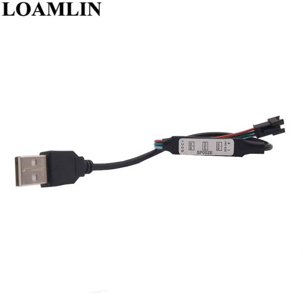 Usb led controller  ws2811 ws2812 3 nøgler mini lysdæmper stik  sp002e driver  ws2812b ic farverig 5050 rgb led strip  dc5-24v