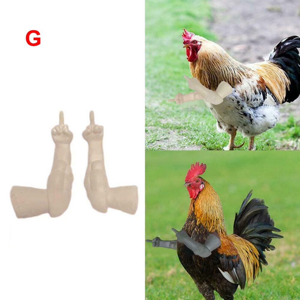 Juguete para manos de pollo, de broma, casco para gallinas, decoración divertida de aves, músculos, juguetes con brazos: G