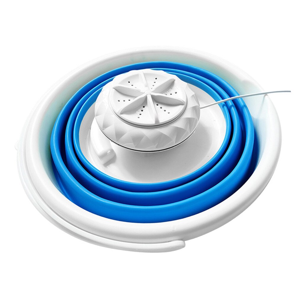 Folding washing machine Laundry bucket Electric mini portable small washing machine Ultrasonic cleaning machine Washing socks