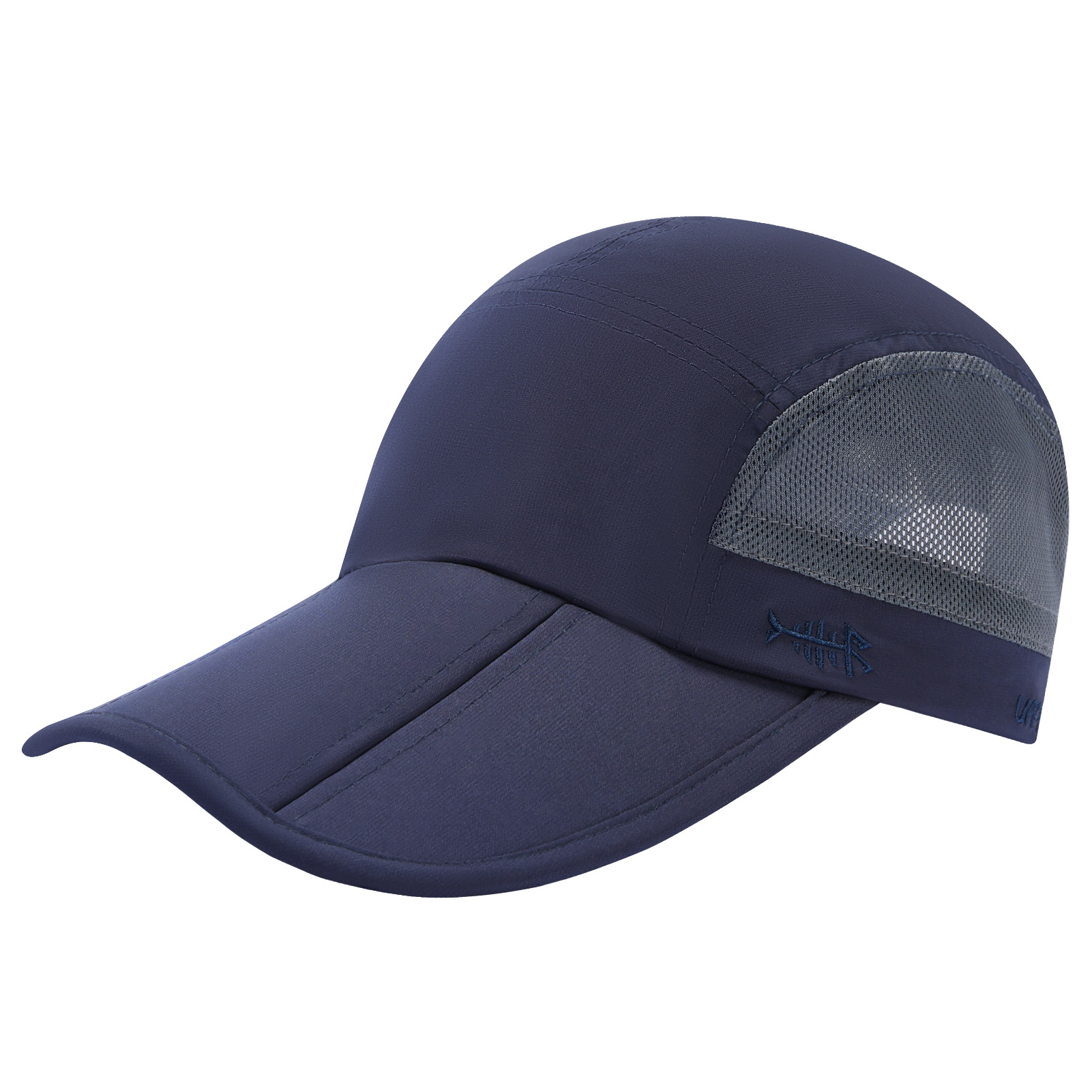 BASSDASH Gorra de béisbol de pesca plegable UPF 50+ resistente al agua al aire libre sombreros de ala portátiles para mujeres hombres senderismo ajustable: Verde militar