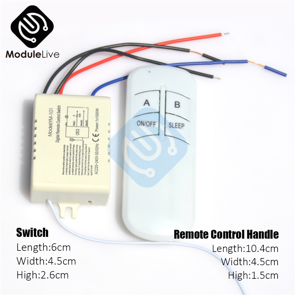 1/2/3/4 Way Channels Wireless Remote Control Switch ON/OFF 220V Lamp Light Wifi Remote Controller Switch Receiver Transmitter
