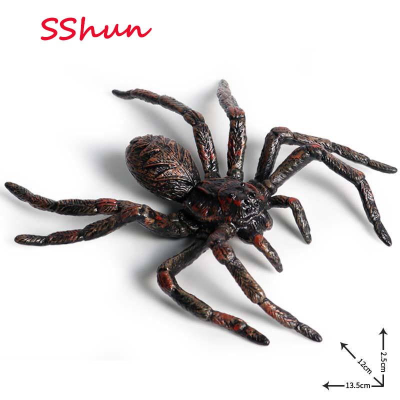 2pc/Set Children solid simulation wild animal insect model Halloween tricky toy spider red spider black spider