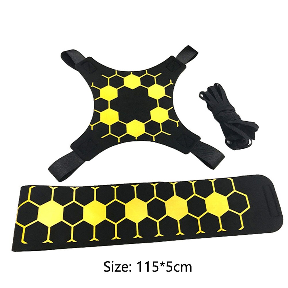 Soccer Ball Practice Belt Football Kick Training Belt Adjustable Trainer Train Equipment Practice Belt Hands Kids Adult Soccer: new yellow 2