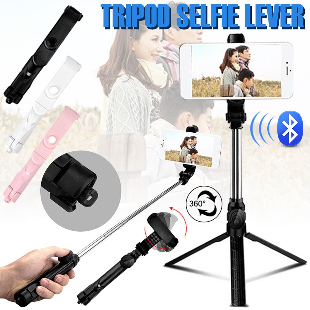 Phone Accessories Selfie Stick Bluetooth 3-in-1 Extendable Selfie Stick Tripod Stand with Detachable Remote Control