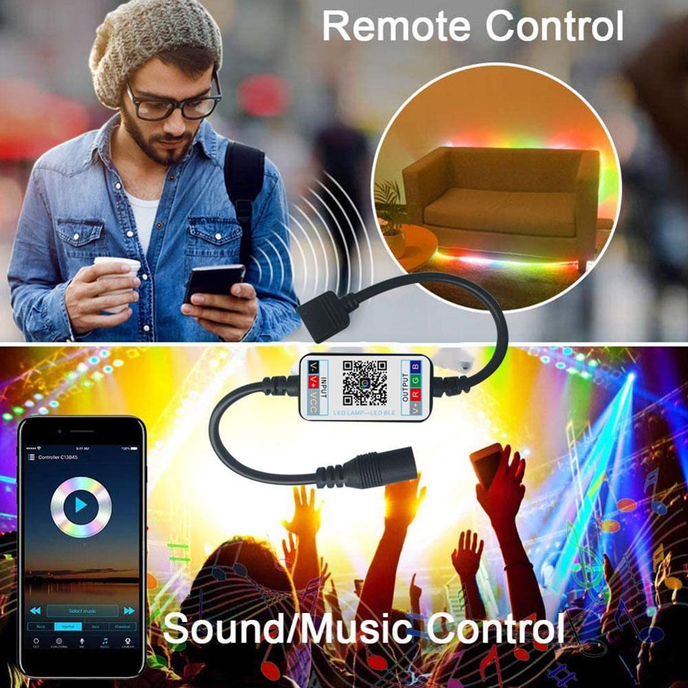 Smart RGB Bluetooth USB LED Remote Controller For 3528 Light Backlight TV Strip 5050 Multicolor RGB Changing L9X6