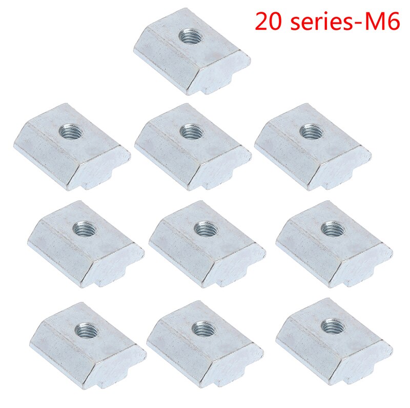 10Pcs T Sliding Hamer Moer Blok Vierkante Moeren M4/M5/M6 Moer 20/30/40/45 serie: C