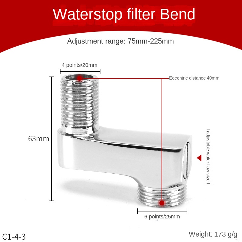 Dusche Biegung Fuß Blume Sillon Wasserhahn Variable Durchmesser Biegung Fuß Gelenk Verlängert Hohe Gebogene Ecke Fuß Zubehör 1Pcs: Rot