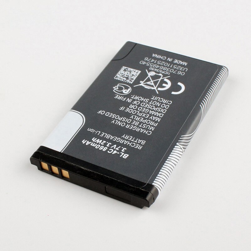 Originele BL-4C telefoon batterij voor Nokia 6100 6300 6125 6136S 6170 6260 6301 7705 7200 7270 8208 BL4C 860mAh