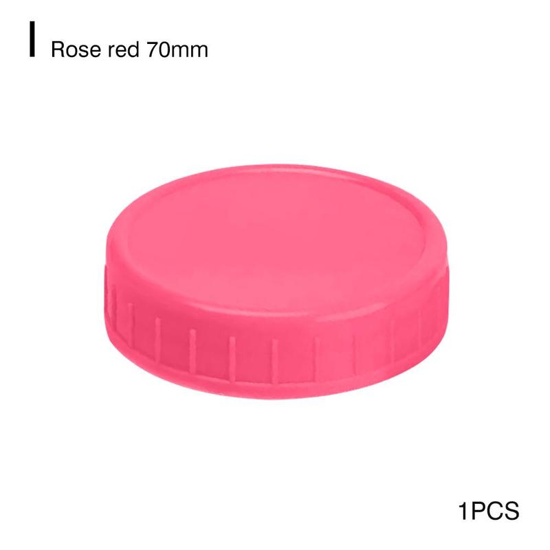 70/86mm Mason Jar Lids Leak Proof Seal Silicone O Ring Plastic Screw Lid Universal Storage Cap Cover For Wide Mouth Mug Cannings: I