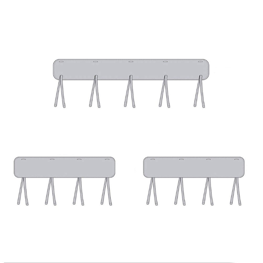 3Pcs Baby Crib Rail Cover Set for Front Side Safe Kids Padded Crib Rail Guard from Chewing Teething Soft Batting Inner: gray