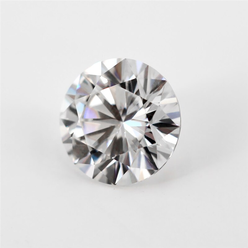 Løs moissanite 1ct karat 6.5mm de farve runde brillantslebne vvs 1 ring armbånd smykker diy materiale lab diamant