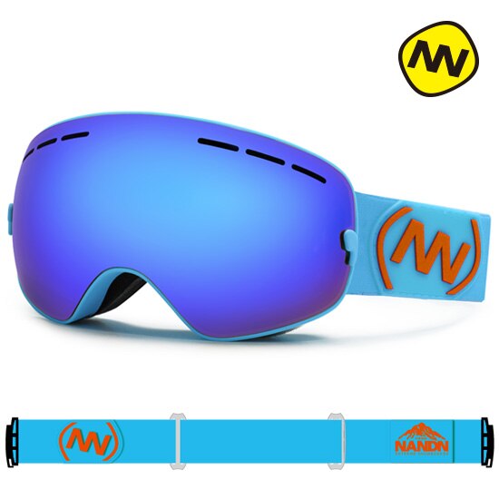 Nandn skibriller snowboard dobbelt lag  uv400 anti-dug store skimaske briller skiløb
