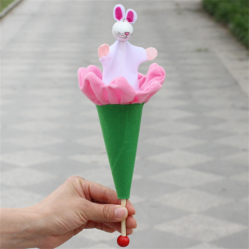 1PCS animal hide and seek cats Animal pull bucket Telescopic barrel toy Fun parent-child toy Infant toys Random style