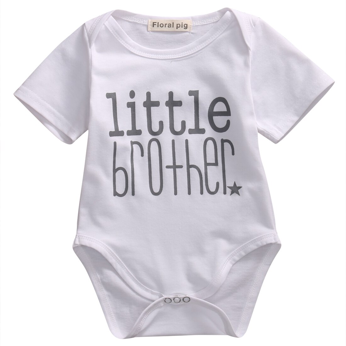 Familie Bijpassende Tops Little Big Brother Romper T-shirt Pasgeboren Baby Boy Kleding: little brother 18M