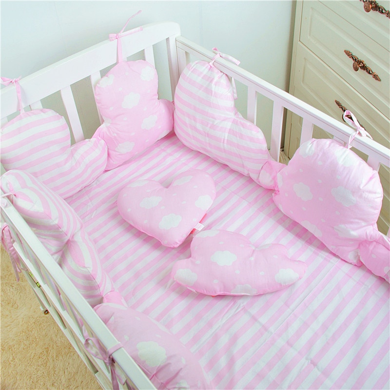 Baby Bed Thicken Bumpers Crib Around Cushion Cot Protector Pillows cotton Newborns Room Decor g clouds-shaped YCZ037