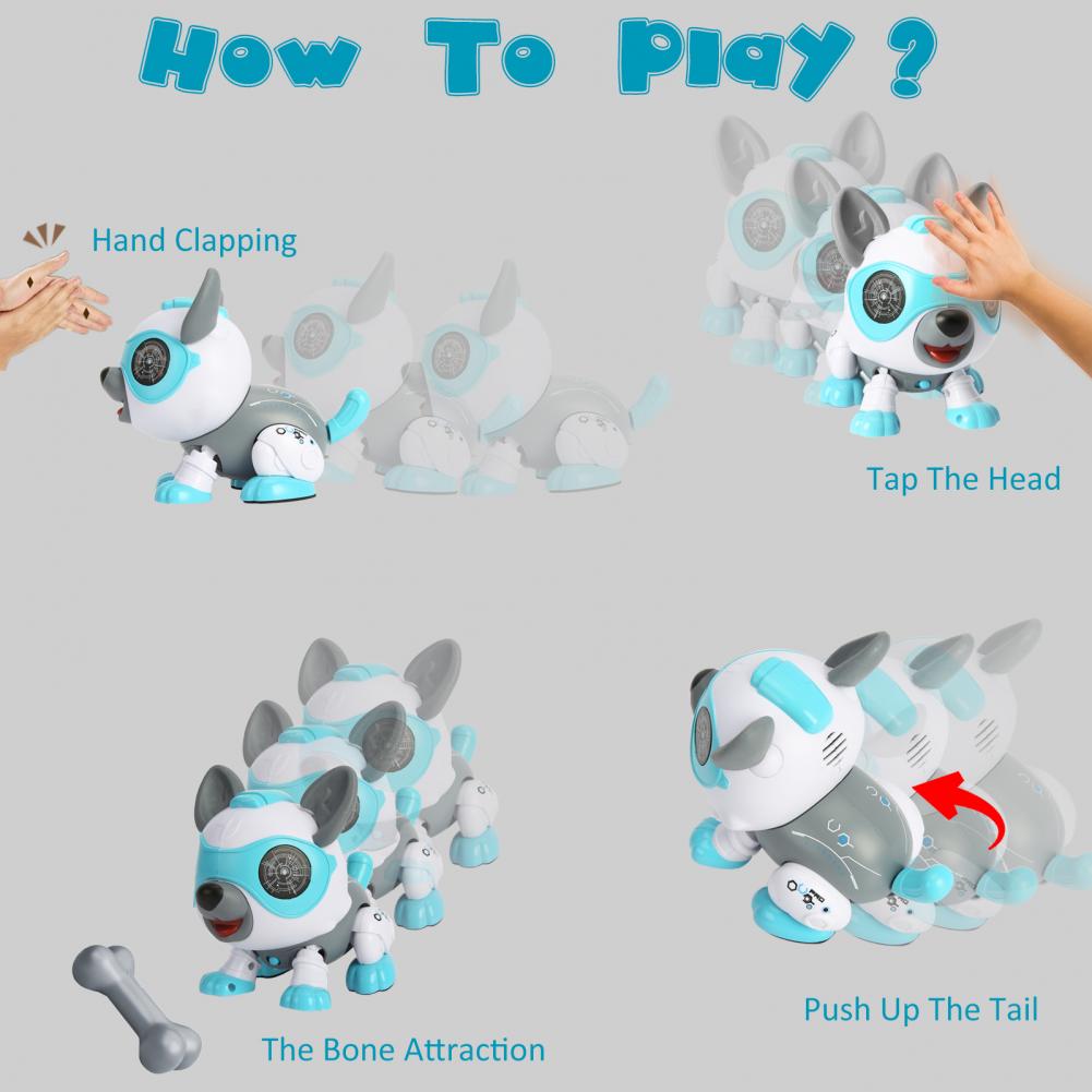 STEM Toy DIY Robot Dog Remote Control Electronics Puppy Pet Interactive with RGB Light Flashing Eye for 6+ Year Old Boys Gi