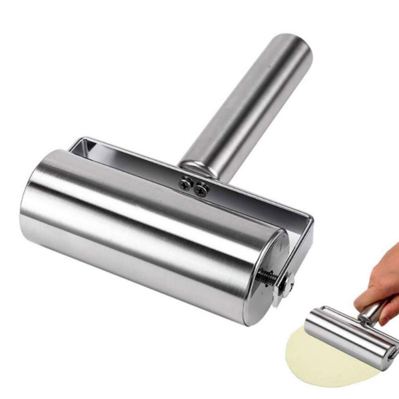 Hand Dough Roller For Pastry Rolling Pin Pastry Bakers Roller Metal Pie Fondant Bakers Roller Metal Baking Kitchen Accessories