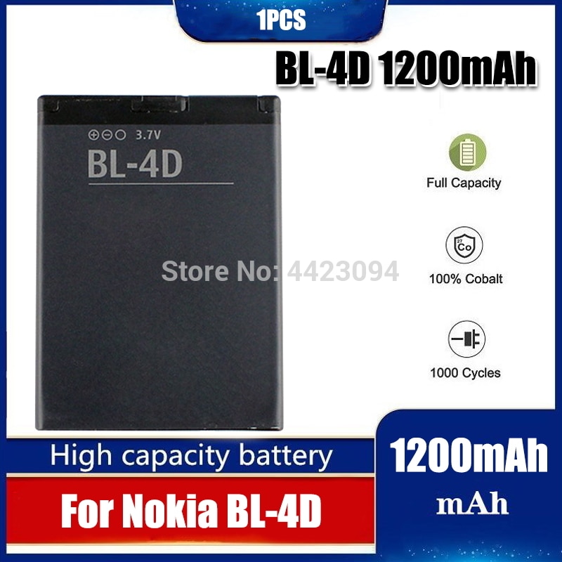 1Pcs BL-4D Mobiele Telefoon Batterij Voor Nokia Bl 4D N97 Mini N8 E5-00 Hoge Batterij