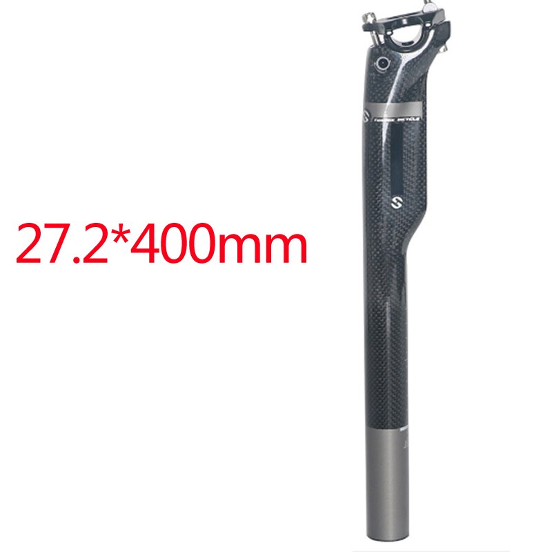 TOSEEK Bicycle Mountain Bike tige de selle Accessoires de vélo ultra-légers haute dureté tige de selle de vélo en carbone: 3K bright light Y