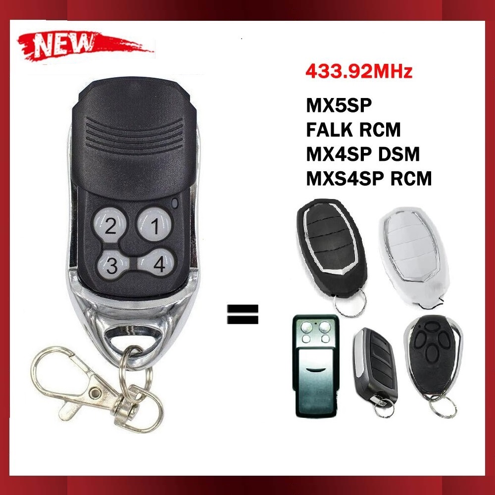 Pour MOTORLINE FALK RCM MX4SP DSM MXS4SP RCM MX5SP télécommande de porte de Garage 433.92MHz Code roulant ouvre-porte de Garage