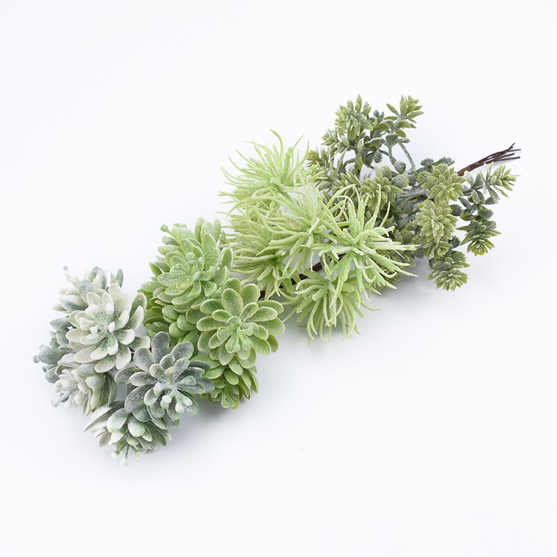 6 stk kunstige planter plastblomst til fest jul hjemmedekorasjon tilbehør scrapbooking gjør-det-selv-godteriboks