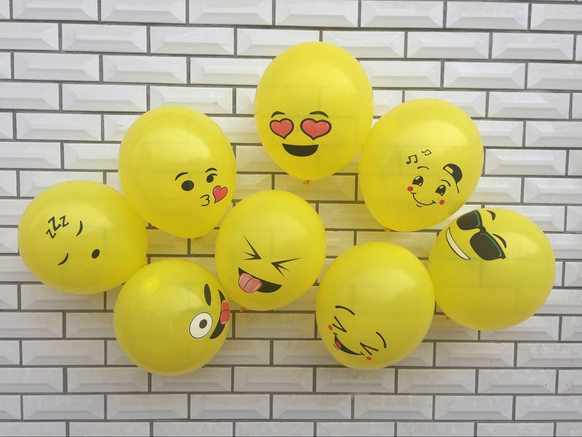 2.8g 30cm 100 Piece Circular Smiley Face Balloon Festively Decorated Balloon Balloons Cartoon Faces