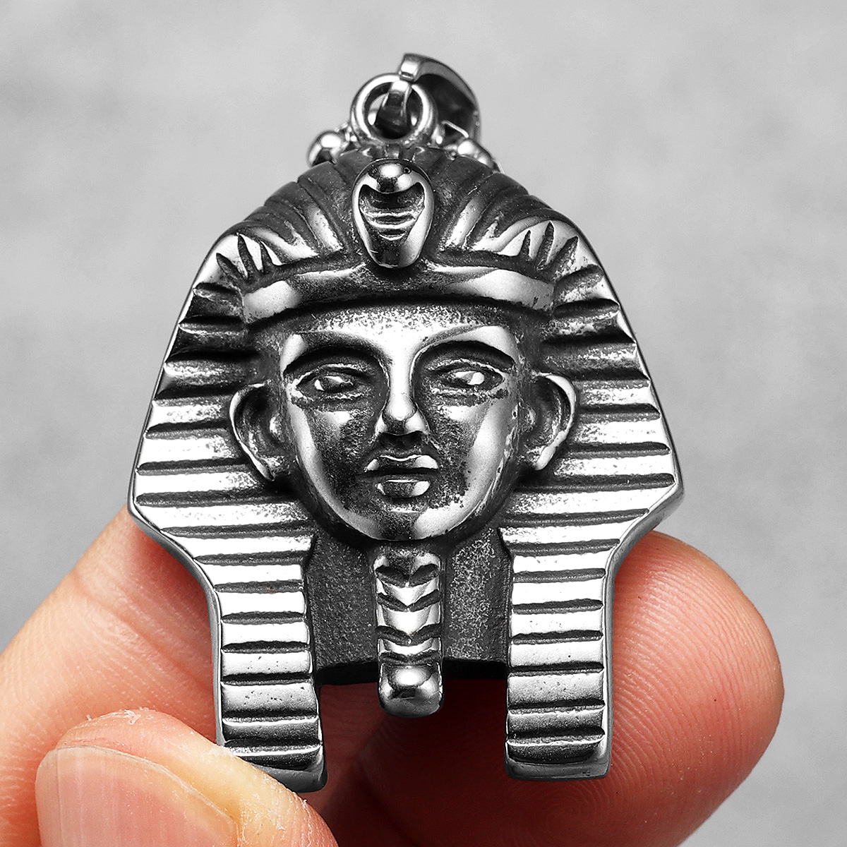 Colliers en acier inoxydable pour hommes et femmes, pharaon égyptien, Sphinx, pendentif de la présidence, amulette injuste, bijoux , , choses sympas