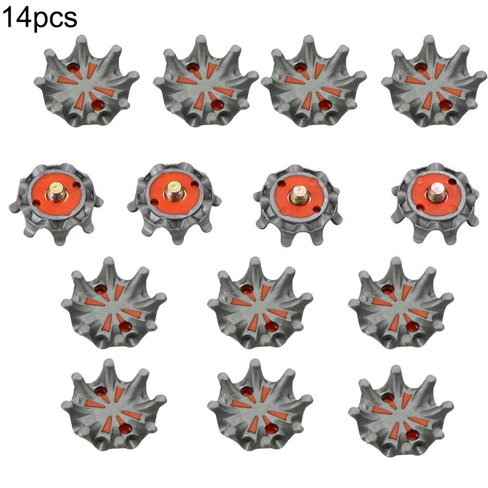 14Pcs Golf Shoe Spikes Active rubber Replacement Studs Soft Fast Twist For Footjoy Cleat Metal Screw Novel Simple: Default Title