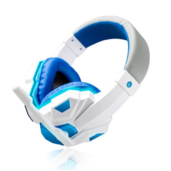 Surround Stereo Gaming Headset Headband Headphone Wired USB 3.5mm LED with Mic for PC PS4 Xbox One Laptops Tablet Smartphones: PC780-No light-White