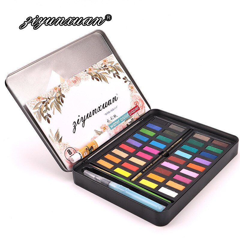 Set waterverf 48 kleuren voor kinderen beginners handgeschilderde waterverf vaste pigment kunstbenodigdheden