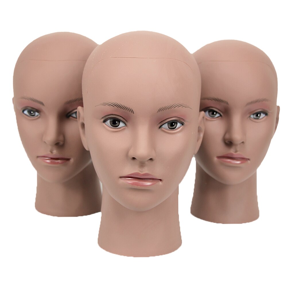 Black Afro Cosmetology Mannequin Head Bald Manikin head for Wigs Making Wig Display Hat Display Glasses Display with Free Clamp