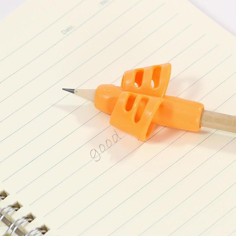3 stk børn skrive blyantholder skolebarn lektier læring pen dobbelt finger greb penneholder hjælpe greb holdning korrektion