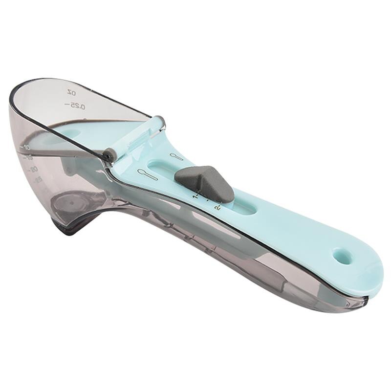 2pcs Adjustable Measuring Spoons Multifunctional Markings Scoop with Scale Teaspoons Kitchen: 2pcs Small