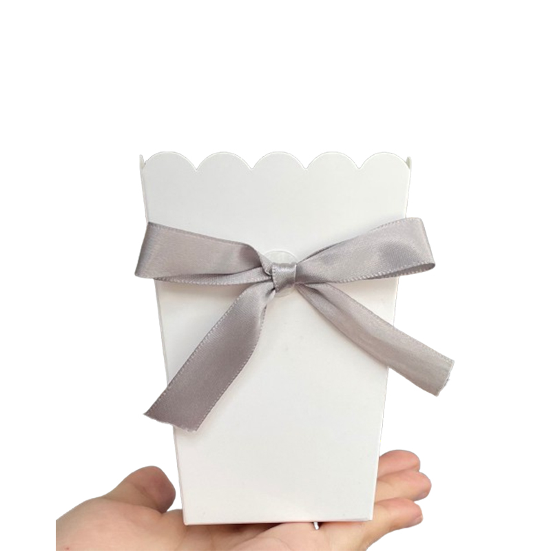 6 stuks popcorndozen met striklint papieren zak gunsten doos baby shower verjaardagsfeestje traktatie gunsten tafelbenodigdheden bruiloft: plum