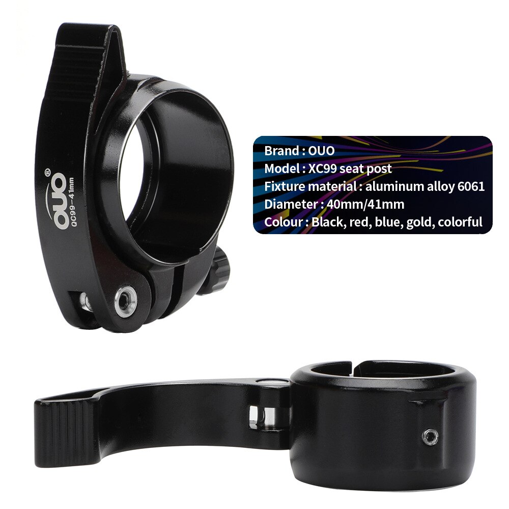 Colorful CNC Bicycle Seat Tube Clamp Suitable for Sp8 Generation Driving Seat Tube Clamp 40/41mm Folding Bicycle Seat Tube Clamp