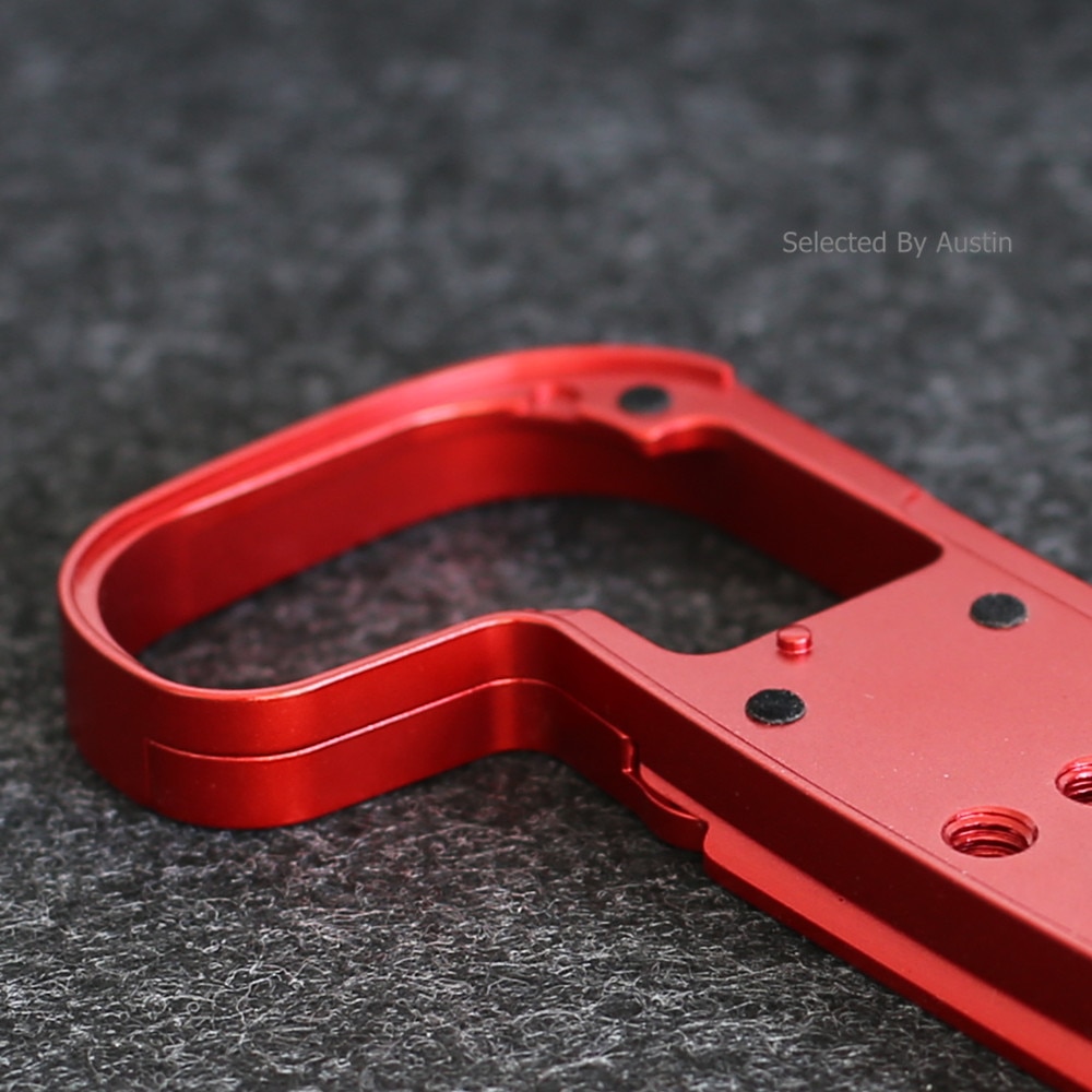 Alum Quick Release L Plate Bracket w Hand Grip Red For Canon EOS R ARCA SWISS SUNWAYFOTO BENRO