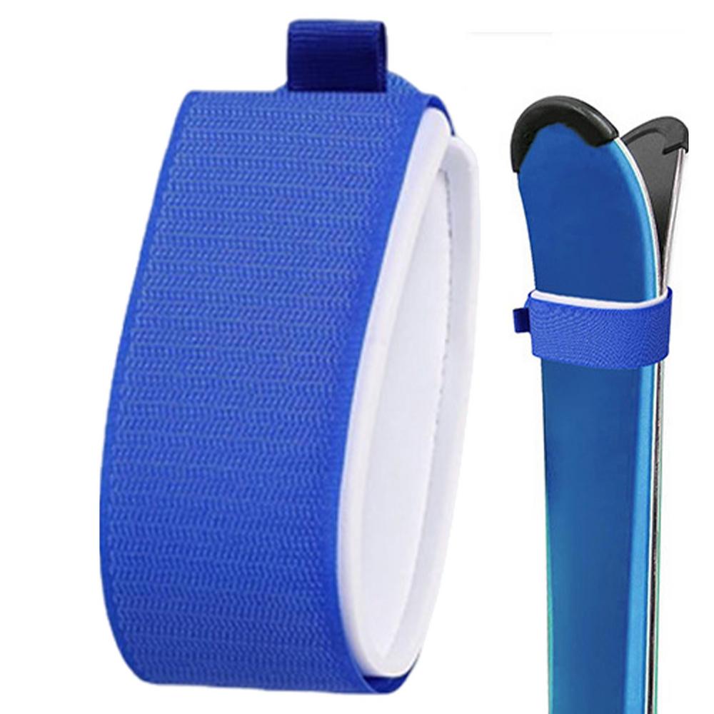 Ajustável Nylon Snowboard Strap, Ski Wraps, Fixadores Acessórios, EVA Protective Pads, Encadernação Correias: Azul