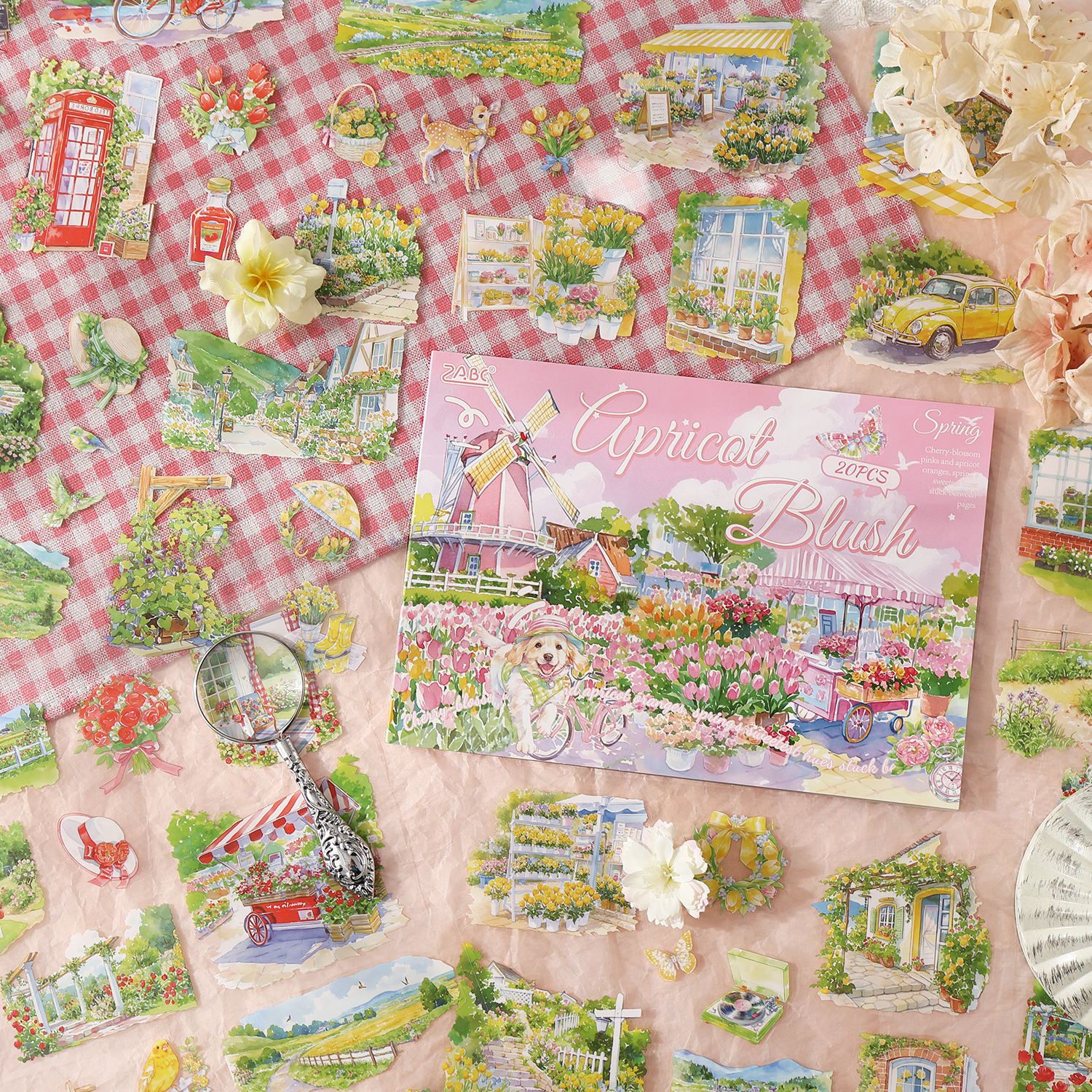 20 stuks lente, zomer, herfst, winter Landschap stansen sticker boek DIY handgemaakte plakboek esthetische briefpapier ﻿