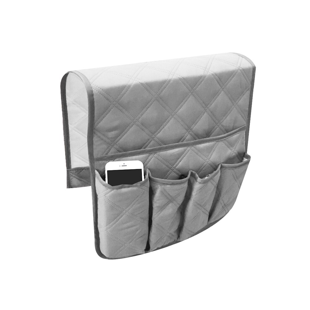 Remote Control Caddy Arm Chair Holder Storage Organizer Armrest Couch Pocket Sofa Organizer 5 Pocket Couch Arm Rest 90x32cm: Light Grey