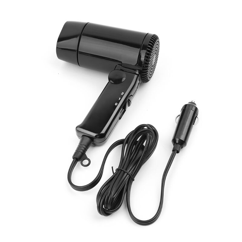 Secador de pelo portátil para Estilismo de coche, 12V, plegable, frío y , Descongelador de ventanas