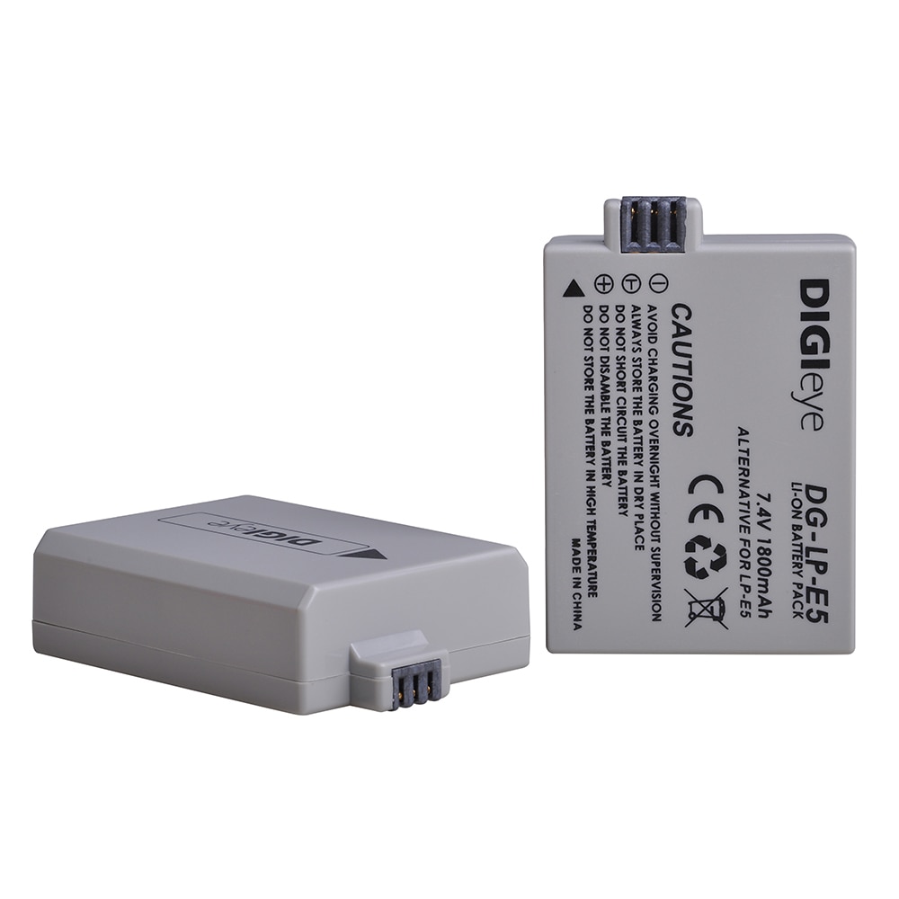 1800mAh LP-E5 LPE5 Battery for Canon EOS Rebel XS Rebel T1i Rebel XSi 1000D 500D 450D Kiss X3 Kiss X2 Kiss F Camera